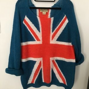 Wildfox White Label British Flag Sweater